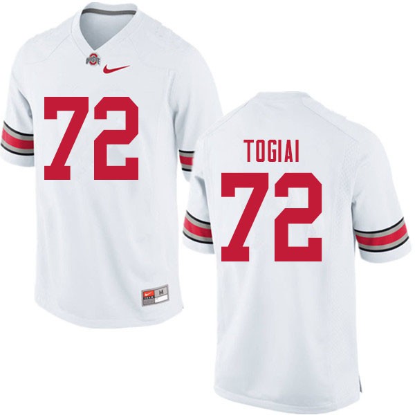 Ohio State Buckeyes #72 Tommy Togiai Men NCAA Jersey White